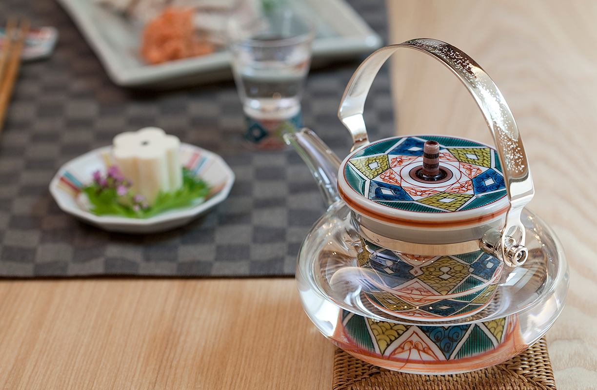 九谷ちろり 古九谷菱文 | 九谷和グラスのプレゼント・ギフト通販